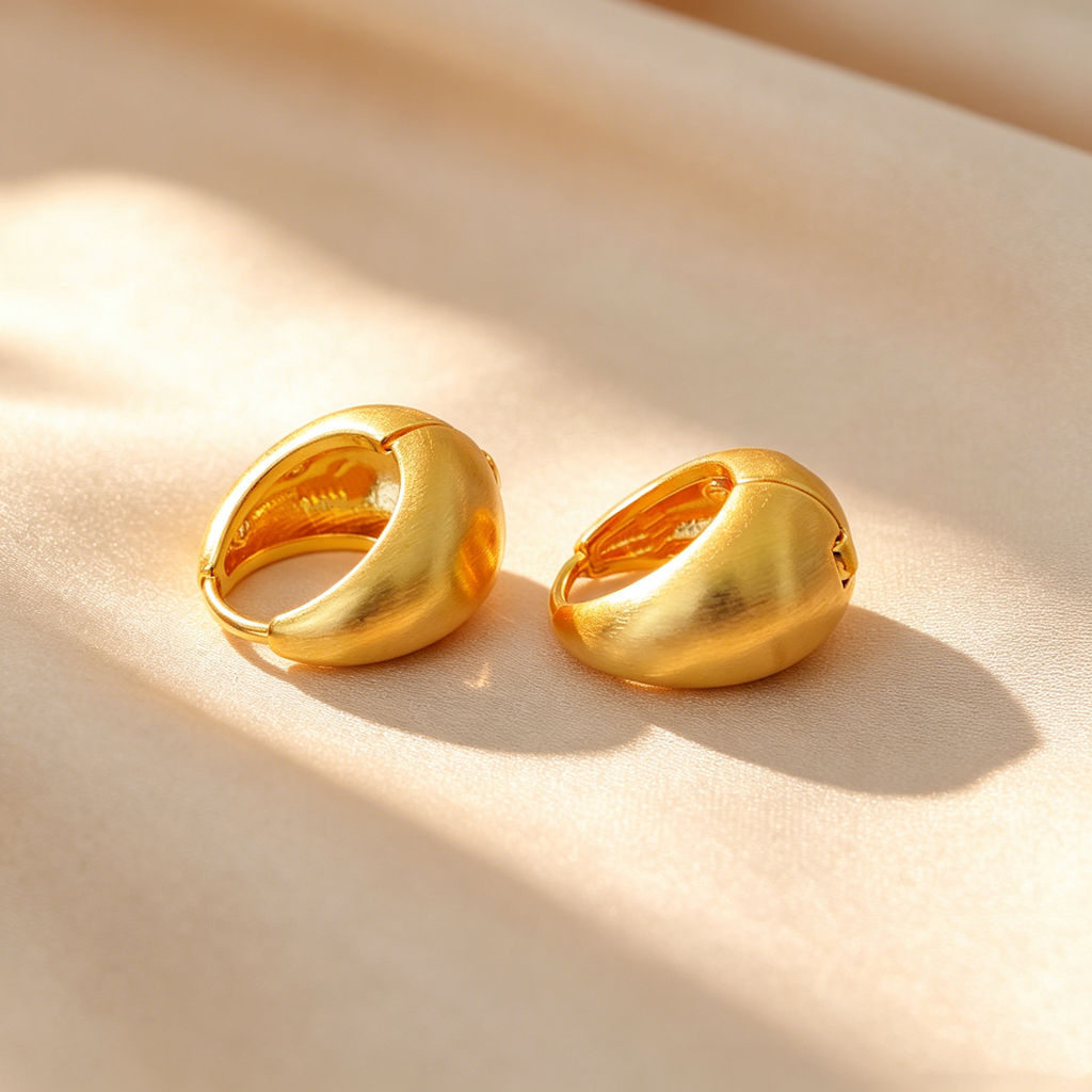 Matte Wide Hoop Earrings