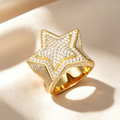Luxury Five-Pointed Star Moissanite Ring