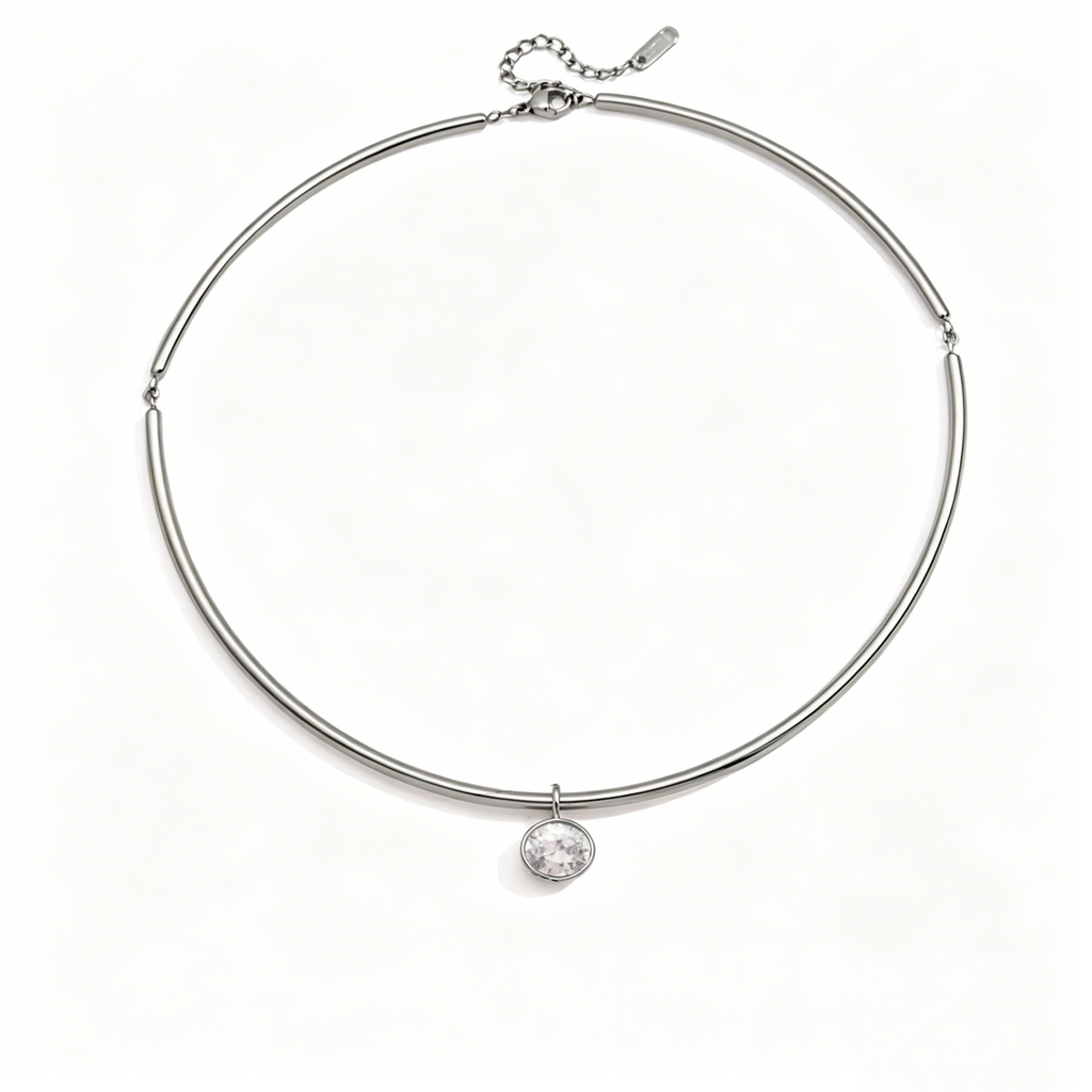 Full Moon Star Diamond Teardrop Necklace