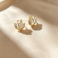 Tulip Blossom Pavé Drop Earrings