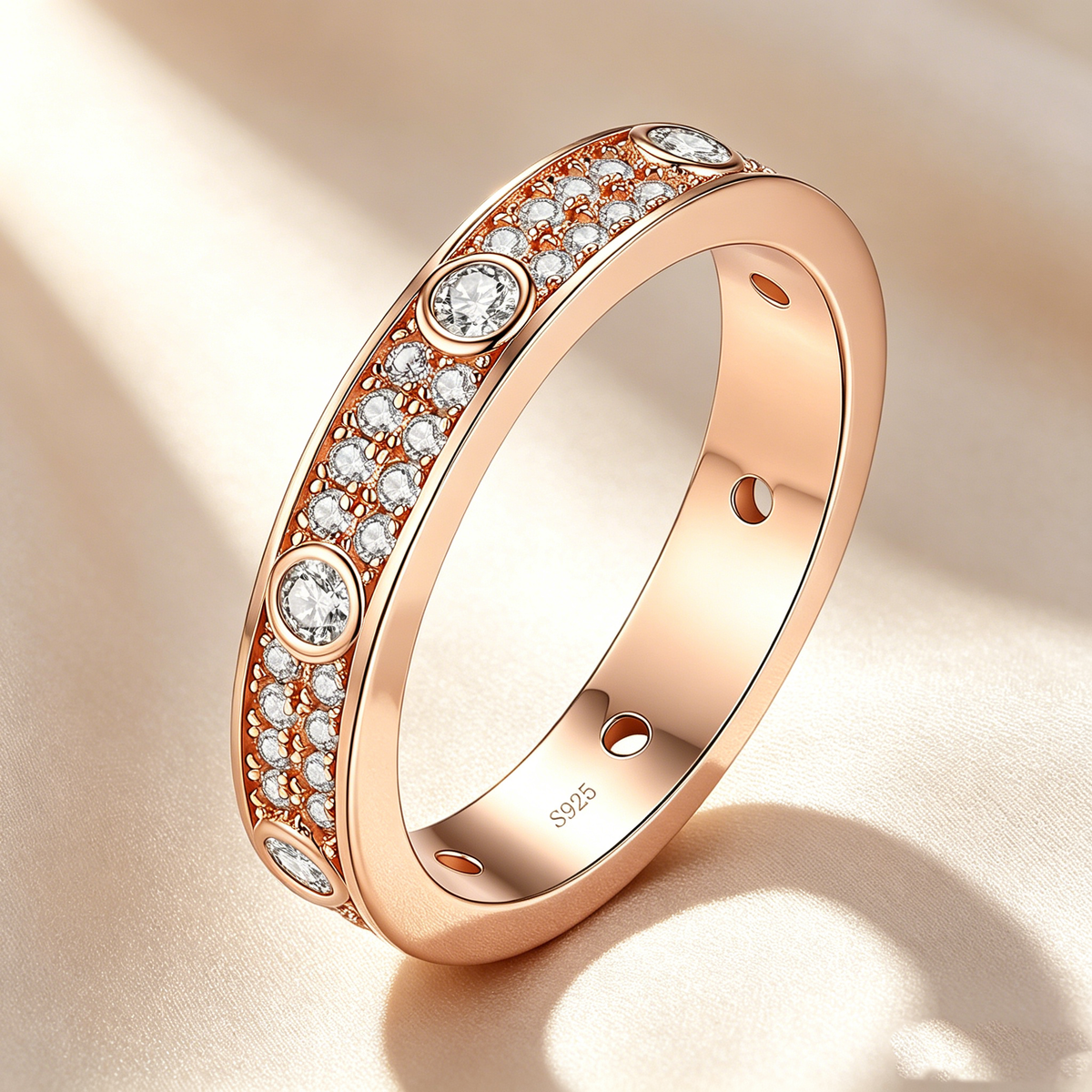 Moissanite Simple Sparkling Ring