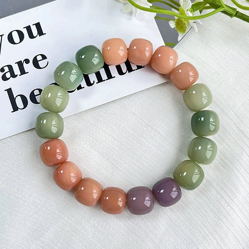 White jade bodhi bracelet
