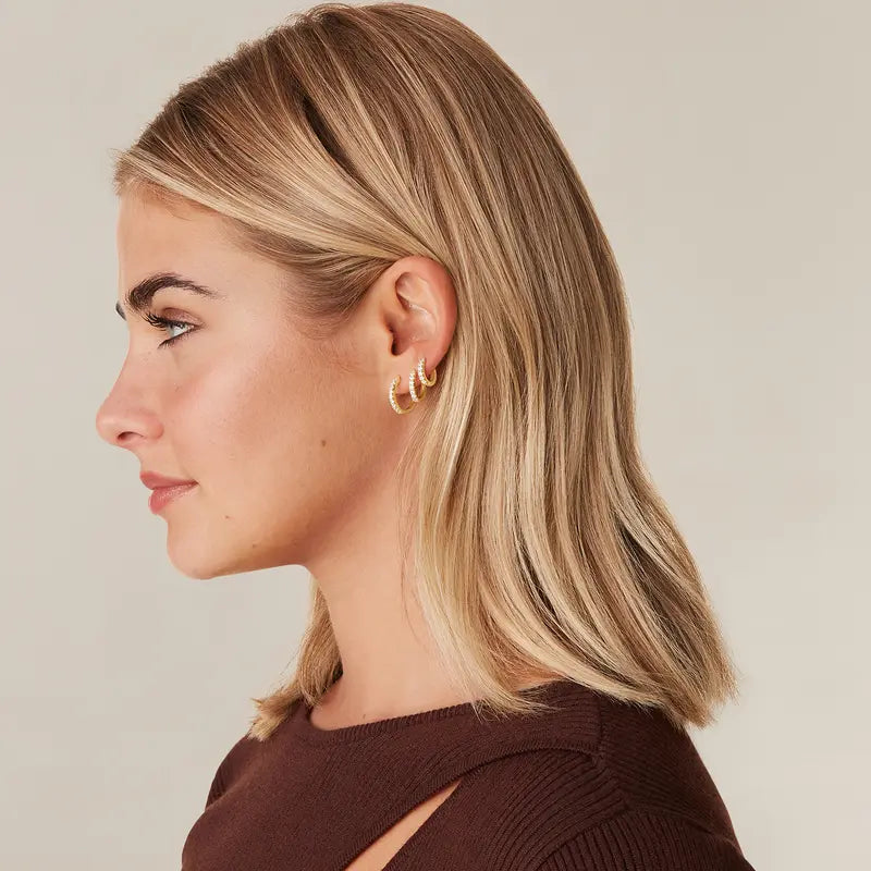 Timeless Pavé Hoop Earring Set