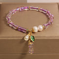 Natural amethyst bamboo bracelet
