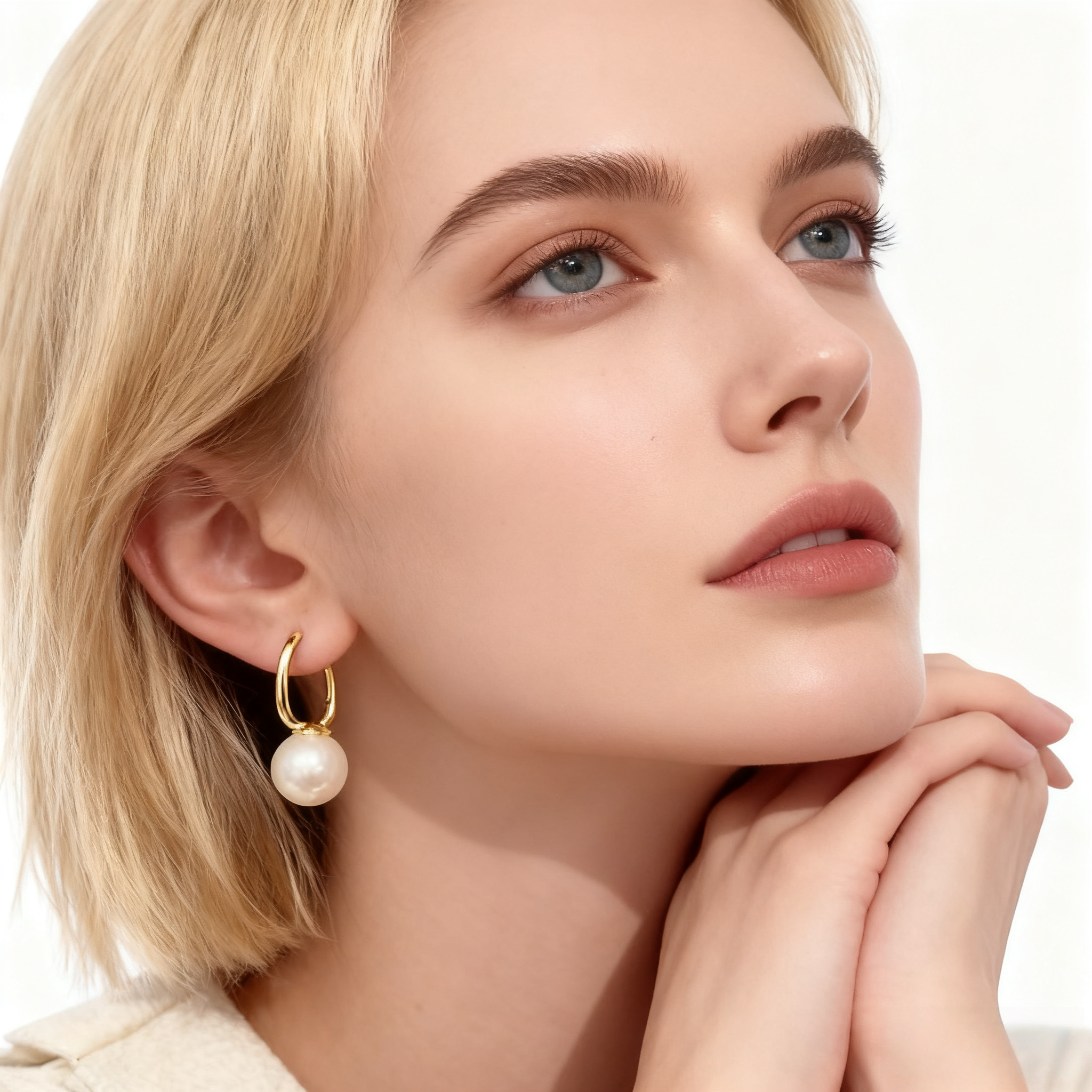Elegant Simple Natural Pearl Earrings