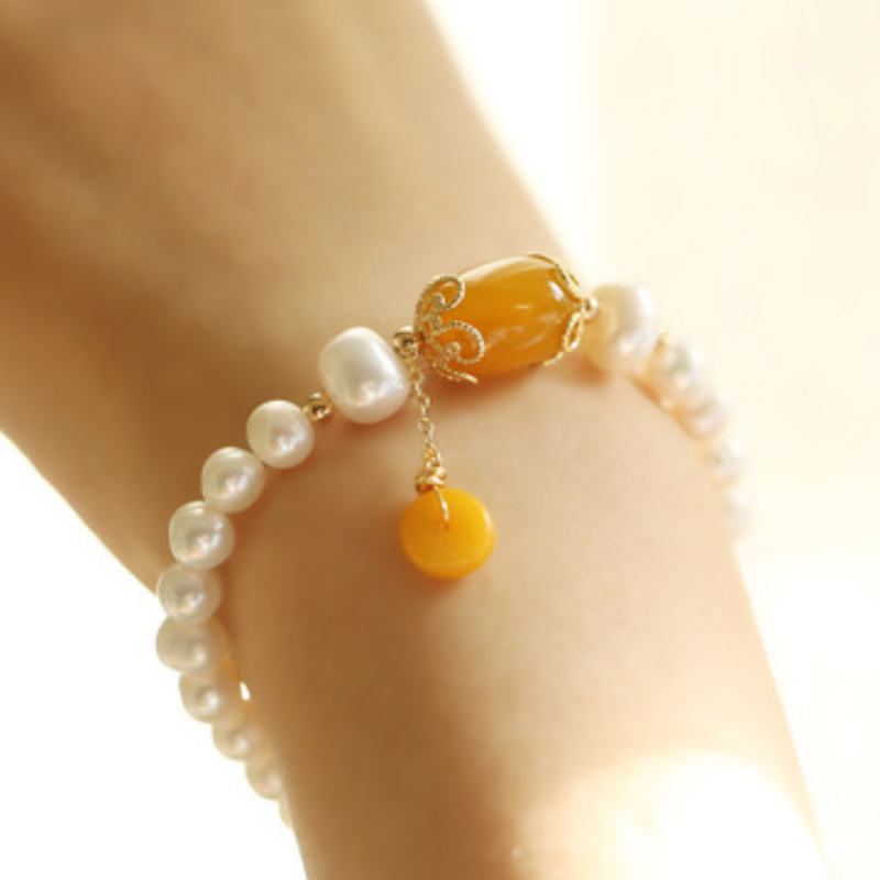 Protect?Pearl Agate Bracelet
