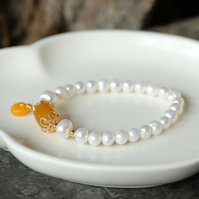 Protect?Pearl Agate Bracelet