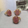 DIY 14k Gold Wire Wound Strawberry Crystal Ring