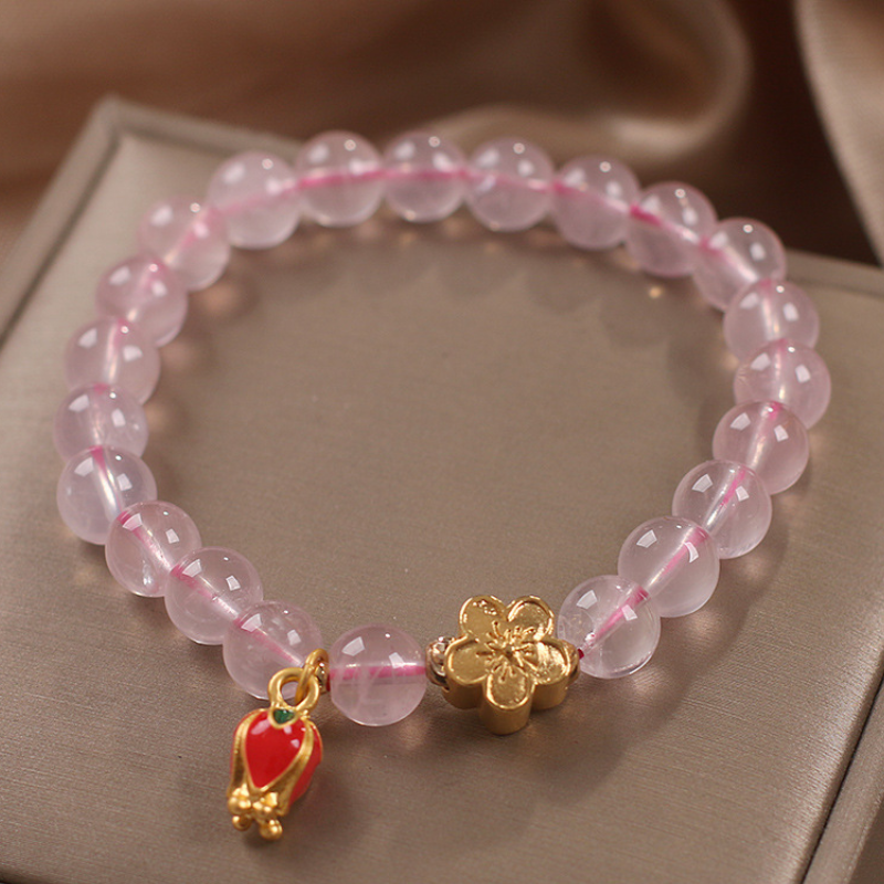 Lucky Peach ? Pink Crystal Bracelet