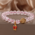 Lucky Peach ? Pink Crystal Bracelet