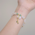 Natural White Jade ? Bamboo Bracelet