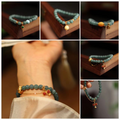 Natural ice blue Emerald jade stone Bracelet