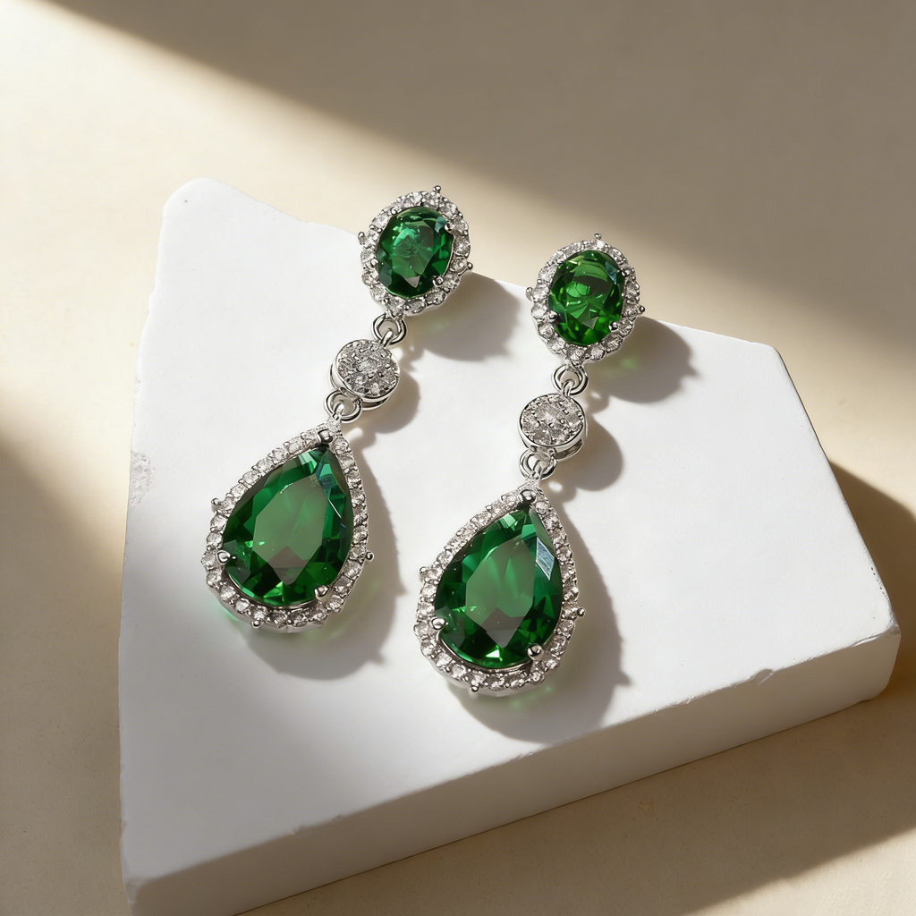 Multicolor Natural Crystal Earrings