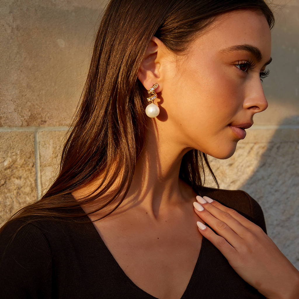 Classic Pearl Drop Earrings