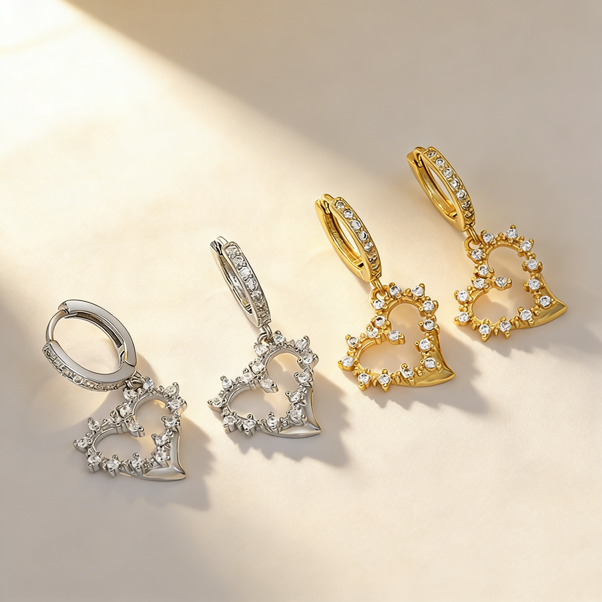 Romantic Heart Hoop Earrings