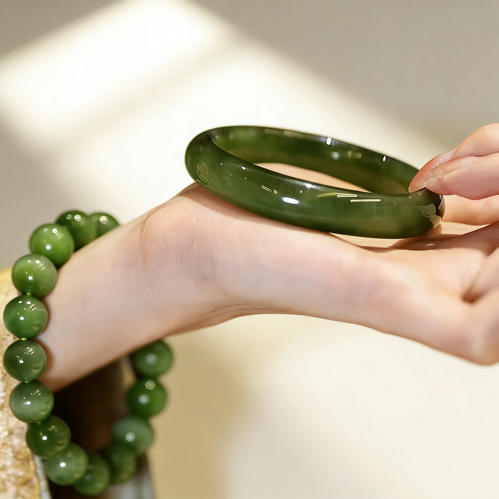 Natural Russian Jade Bracelet