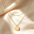 Layered Disc Pendant Necklace