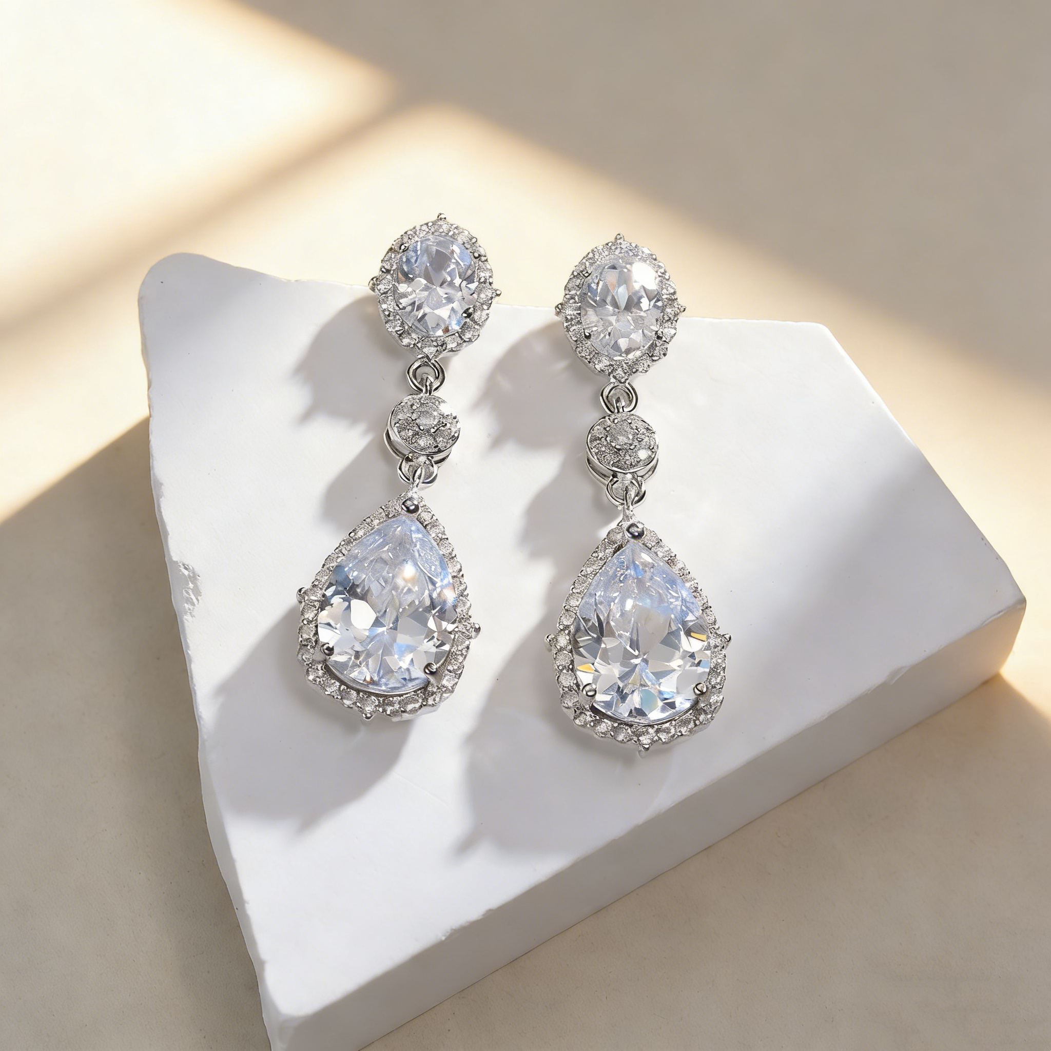 Multicolor Natural Crystal Earrings