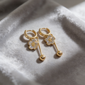 Elegant Floral Tassel Earrings