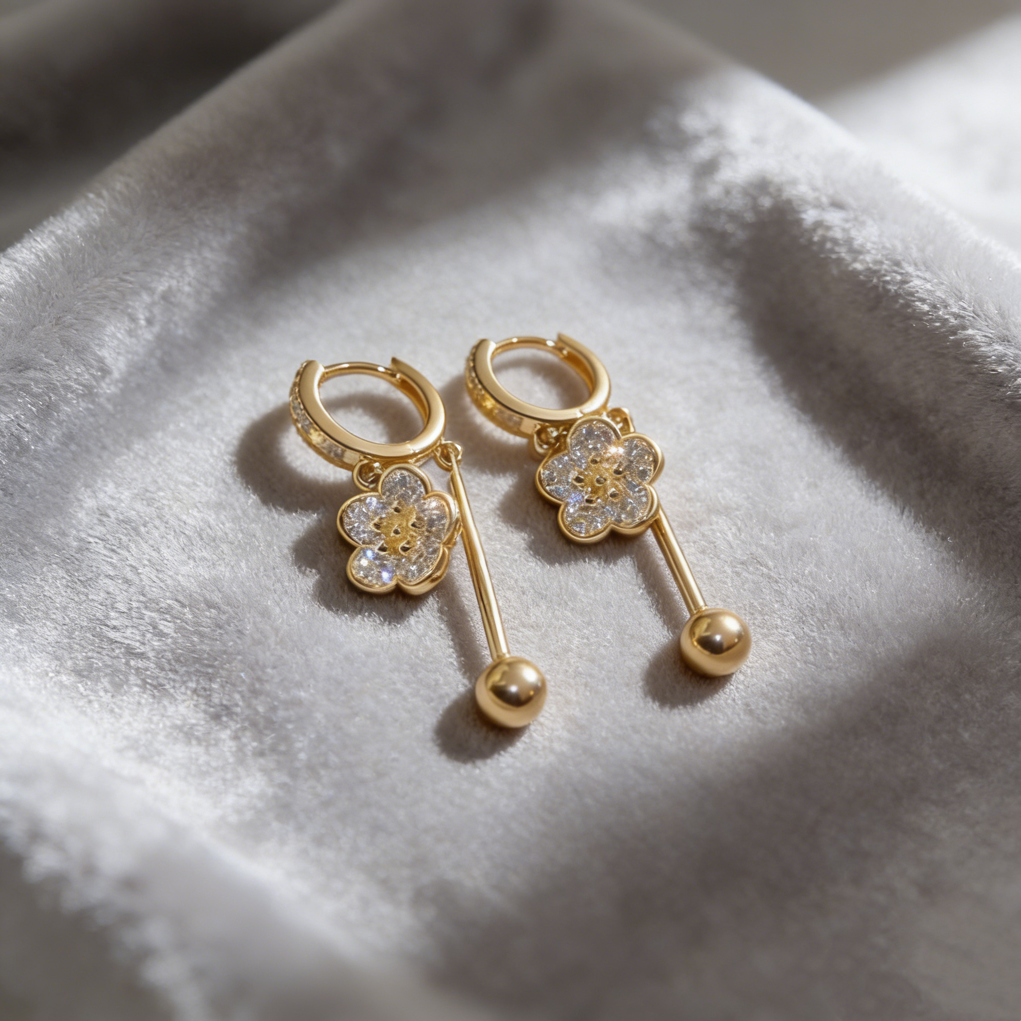 Elegant Floral Tassel Earrings