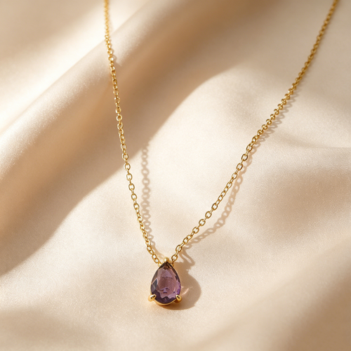 Birthstone Teardrop Necklace