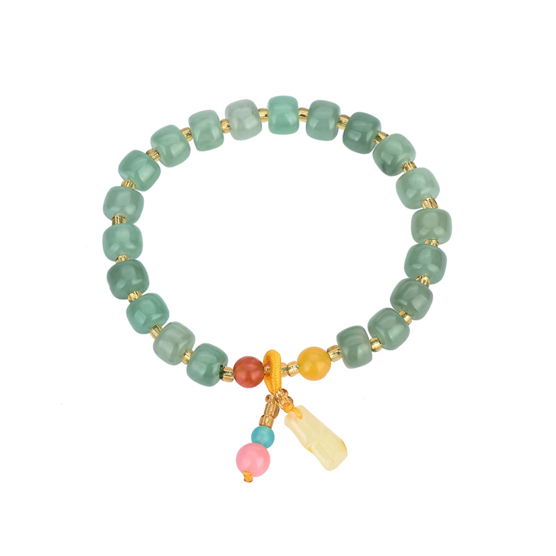 Colored crystal Natural Emerald Jade Stone bracelet