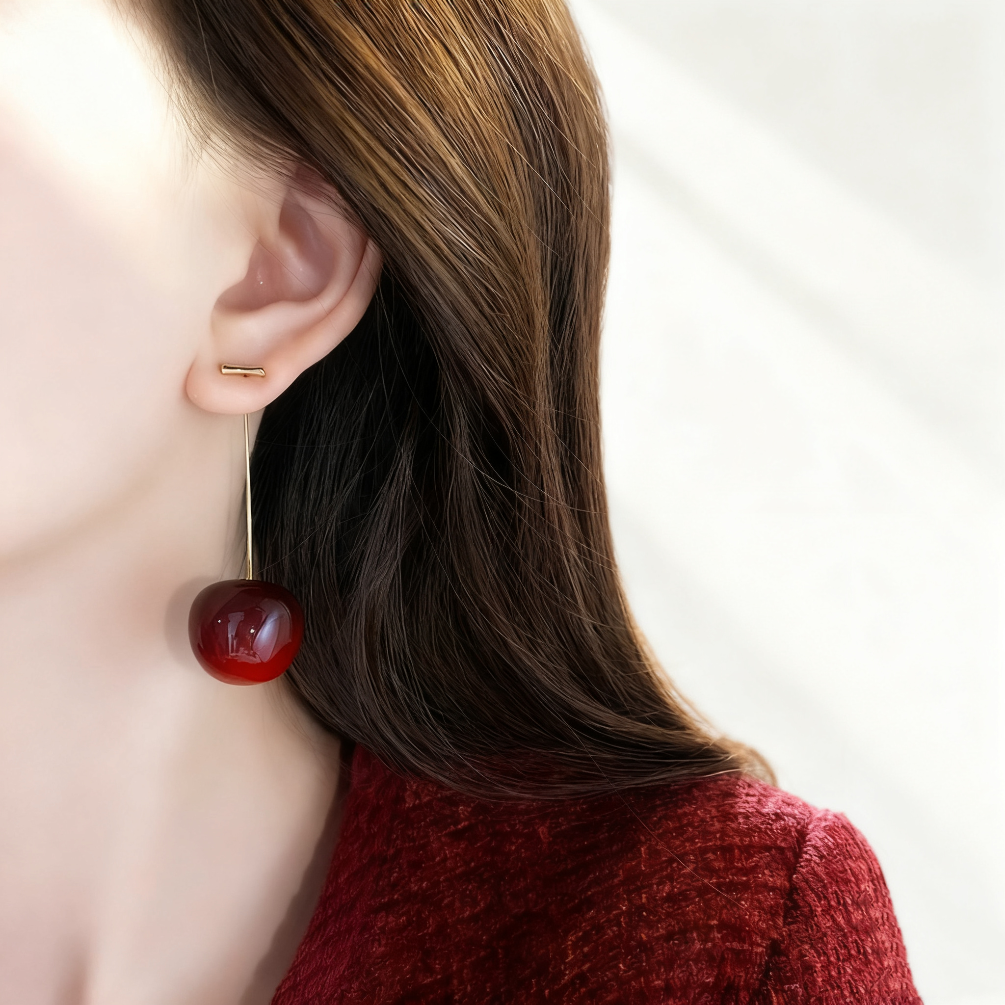 Cherry Agate Earrings