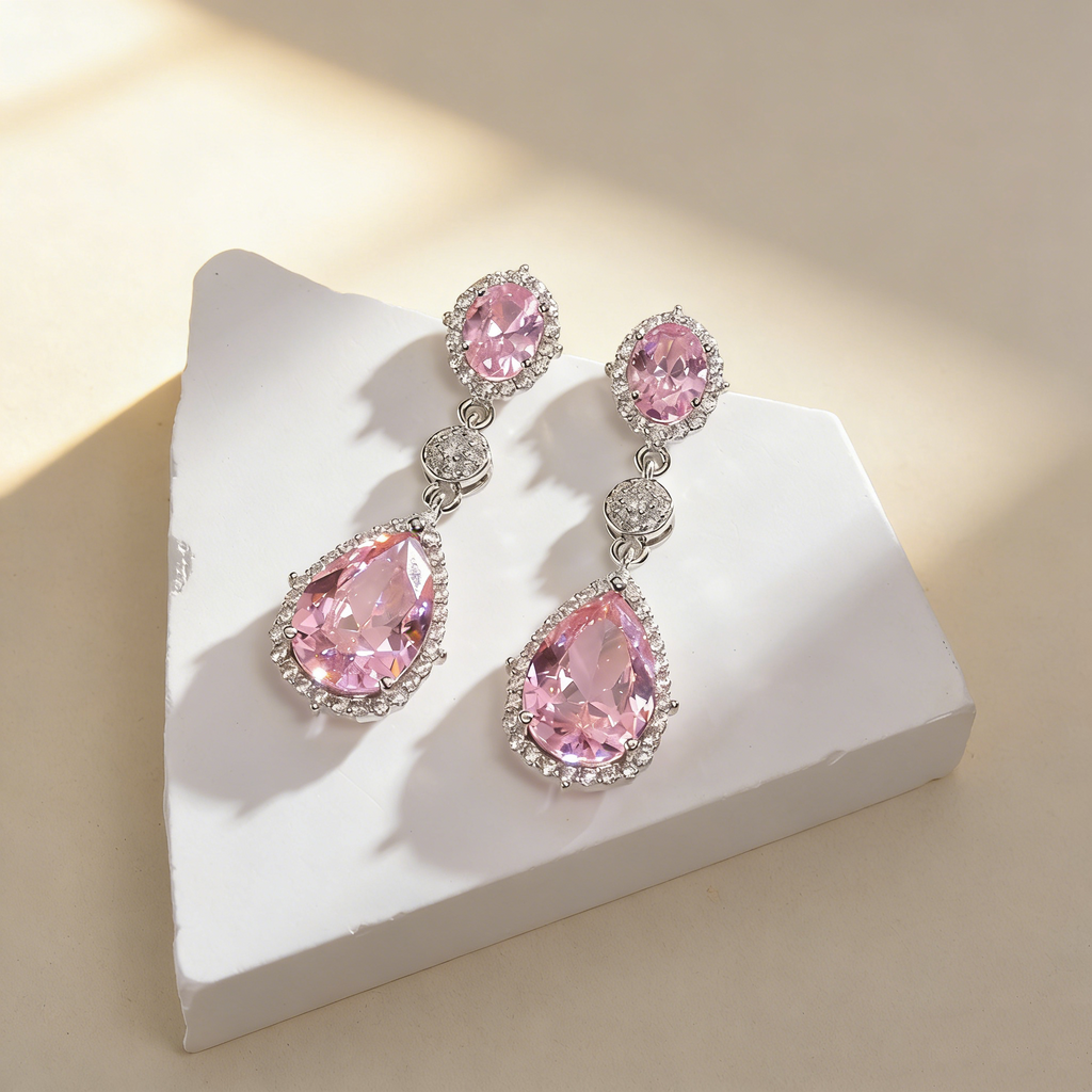 Multicolor Natural Crystal Earrings