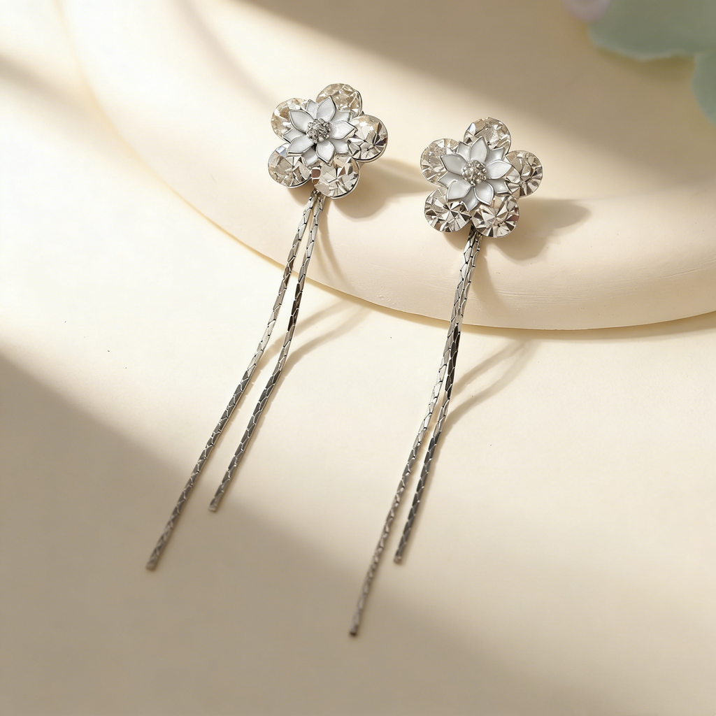 Floral Tassel Earrings