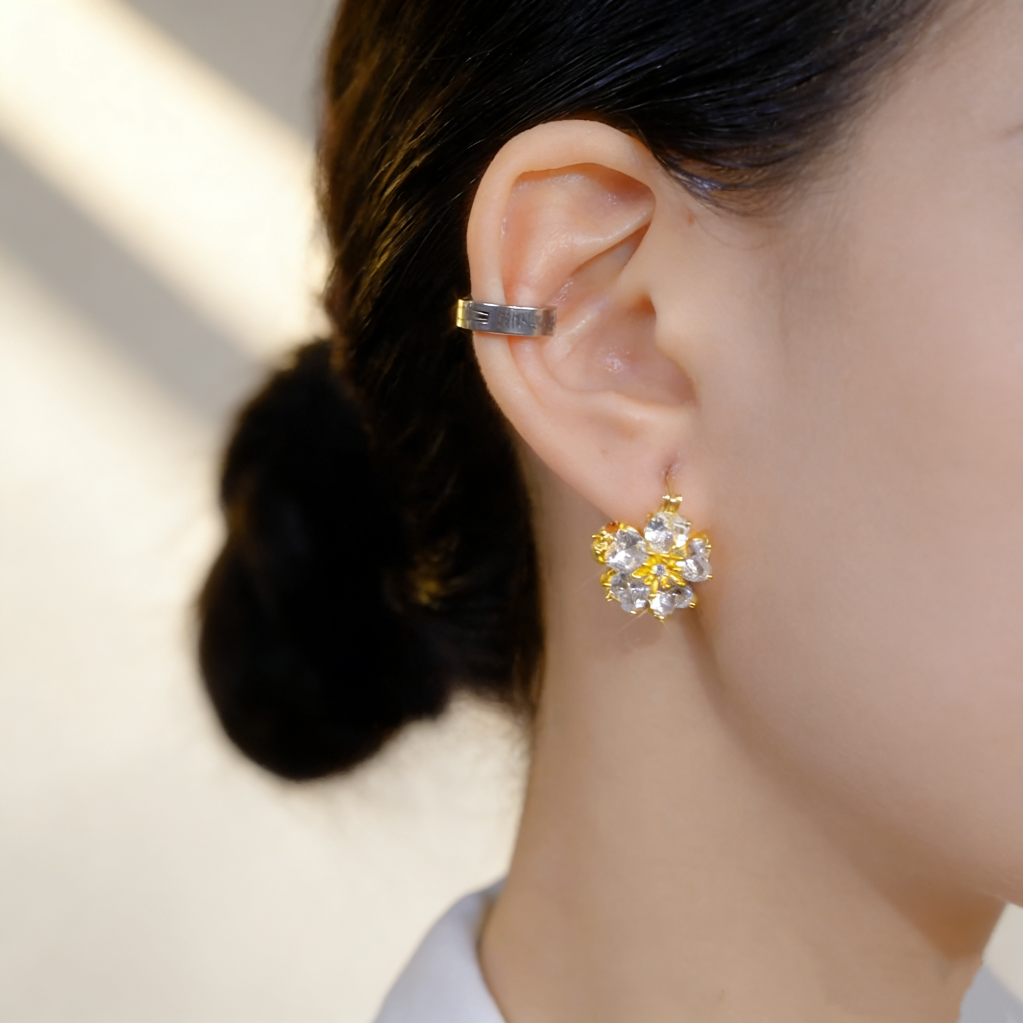 Double-Layer Floral Earrings