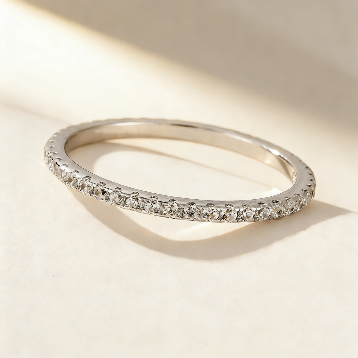 Ultra Sparkling Frost Cut Moissanite Ring Set
