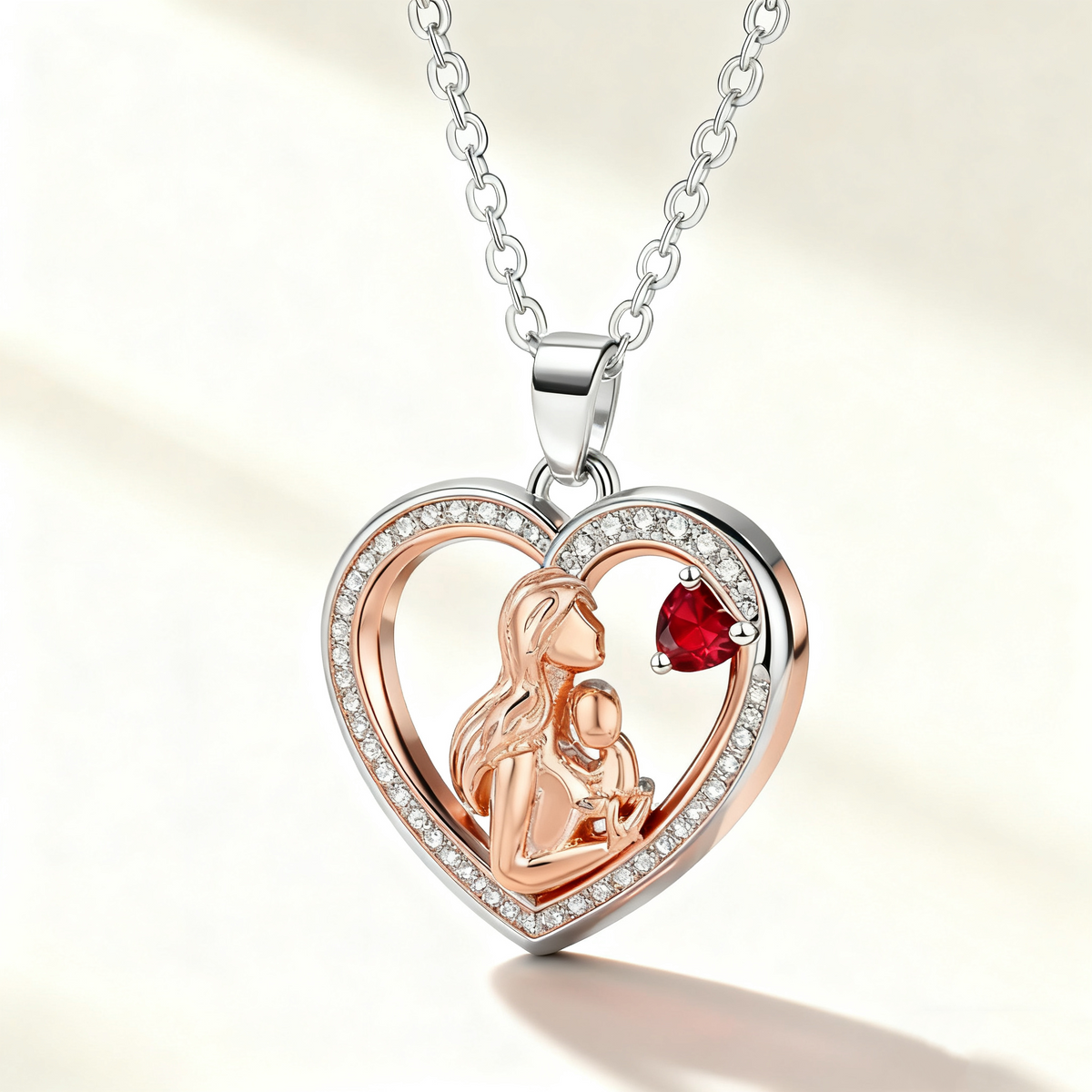 Warm Mother's Love Pendant Necklace