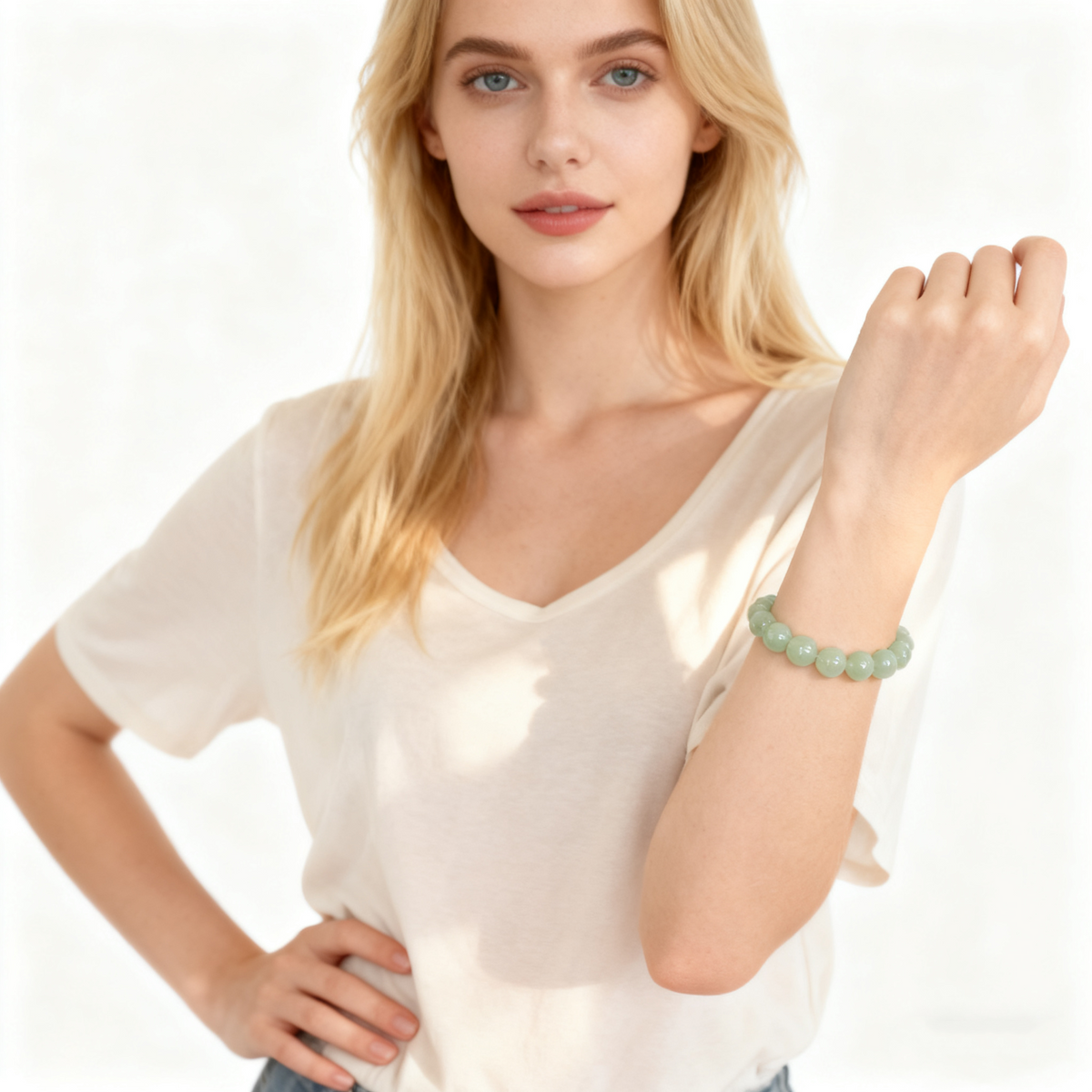 Light Ice Clear Water Hetian Jade Bracelet