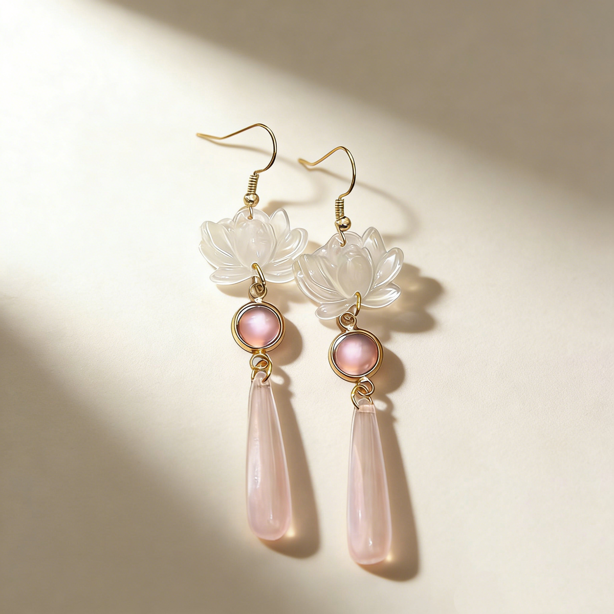 Lotus Agate Earrings