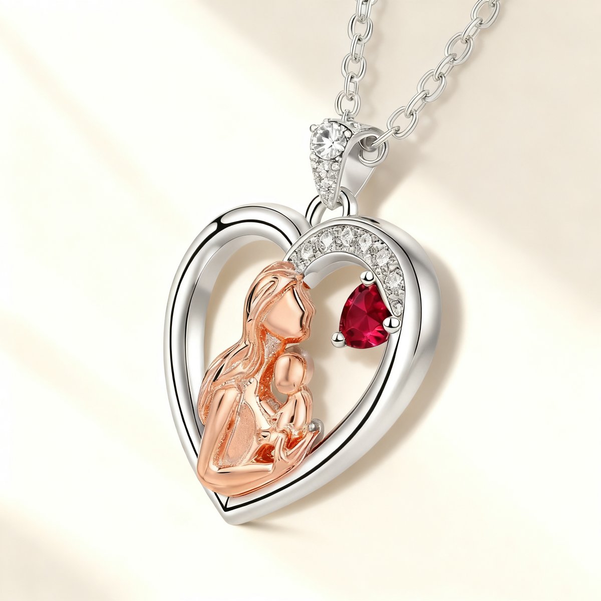 Warm Mother's Love Pendant Necklace