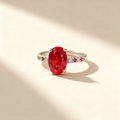 Ruby & Sapphire Pavé Ring Set