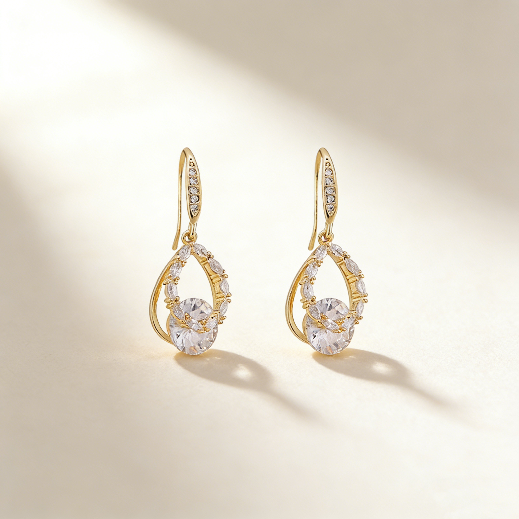 Shimmering Double-Layer Earrings