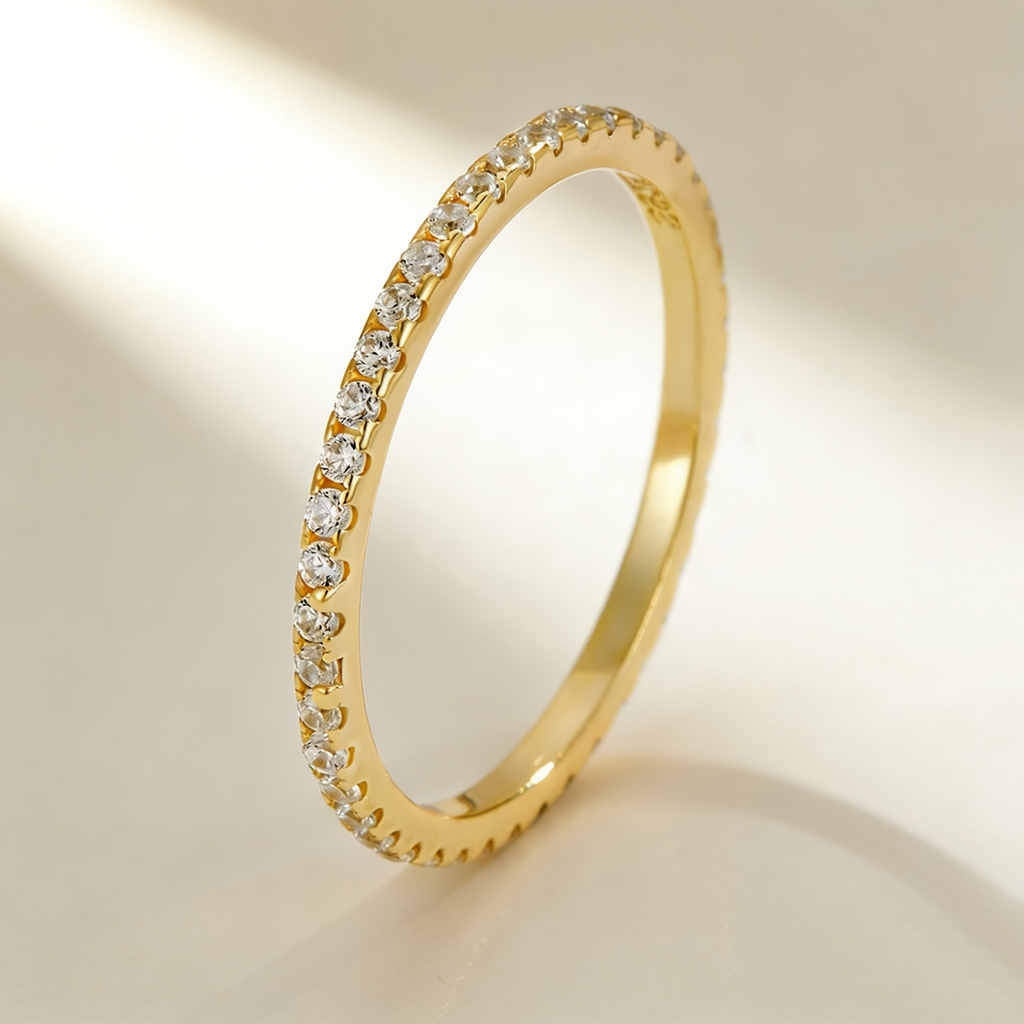 Ultra Sparkling Frost Cut Moissanite Ring Set