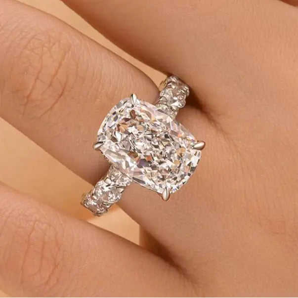 Elegant Ice Cushion Cut Ring