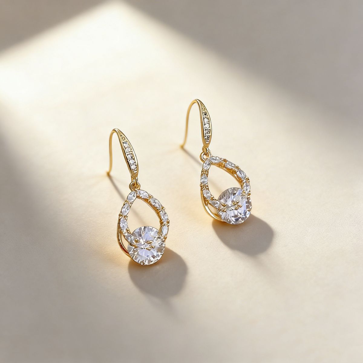 Shimmering Double-Layer Earrings