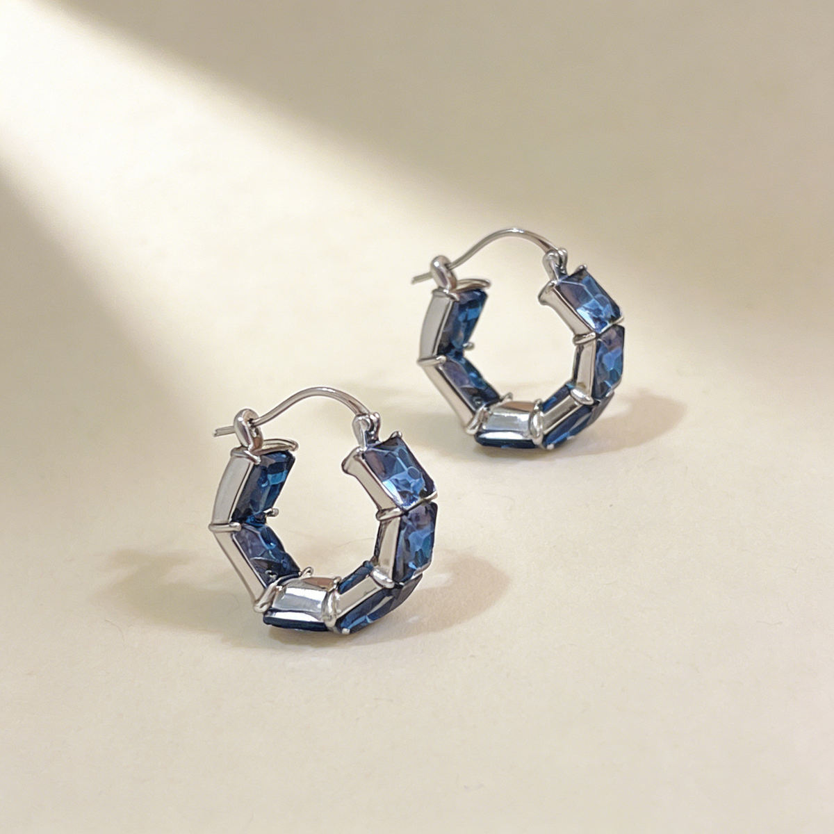 Square Sugarcube Hoop Earrings