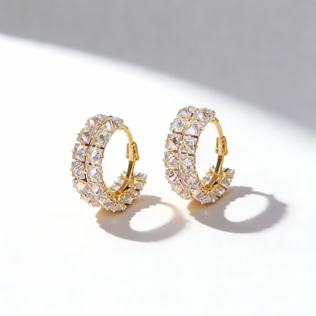 Elegant Stardust C-Hoop Earrings