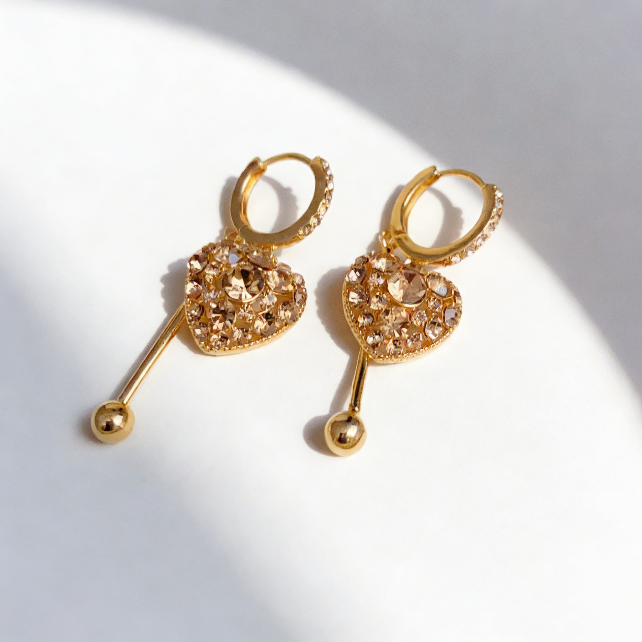 Elegant Heart Tassel Earrings