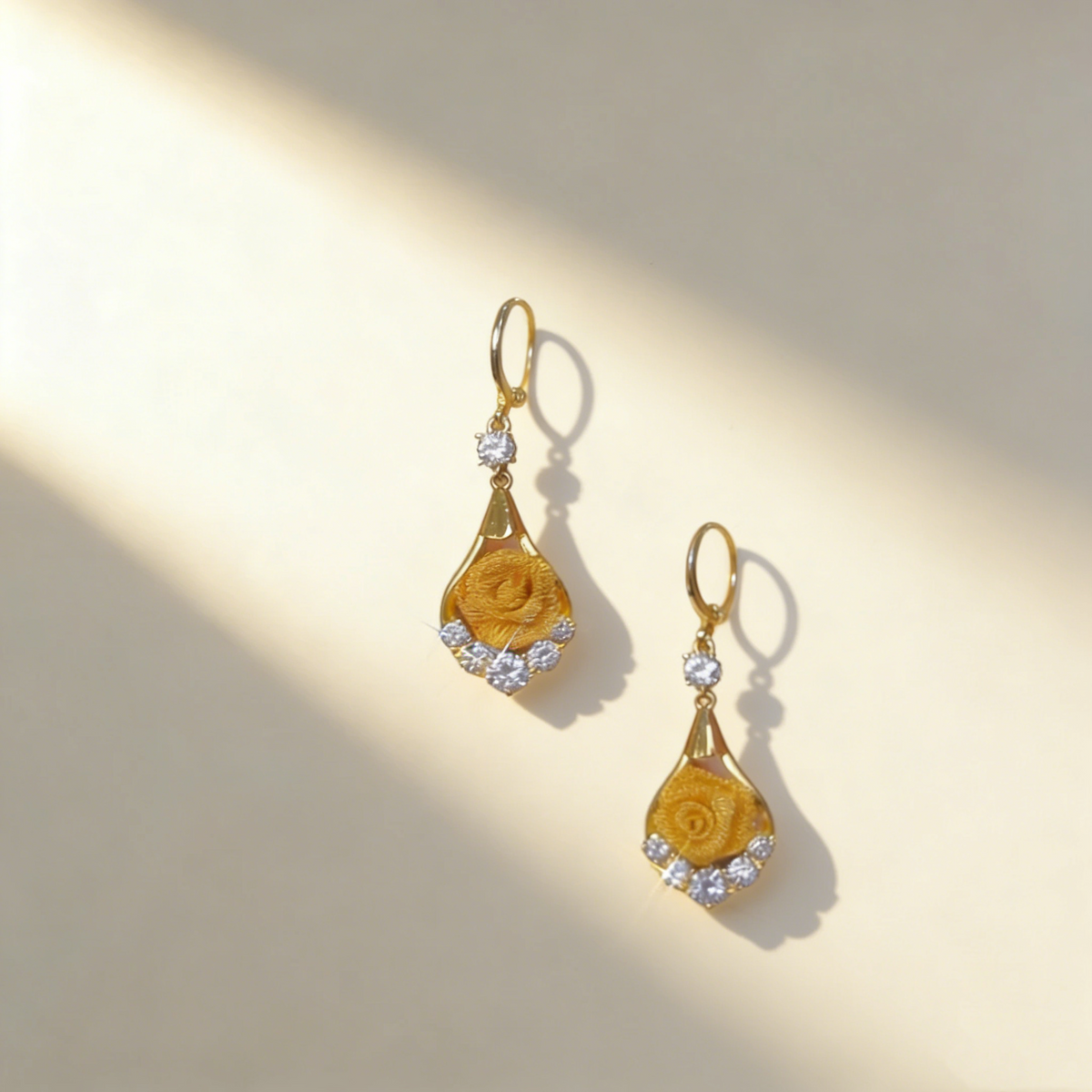 Elegant Velvet Flower Earrings