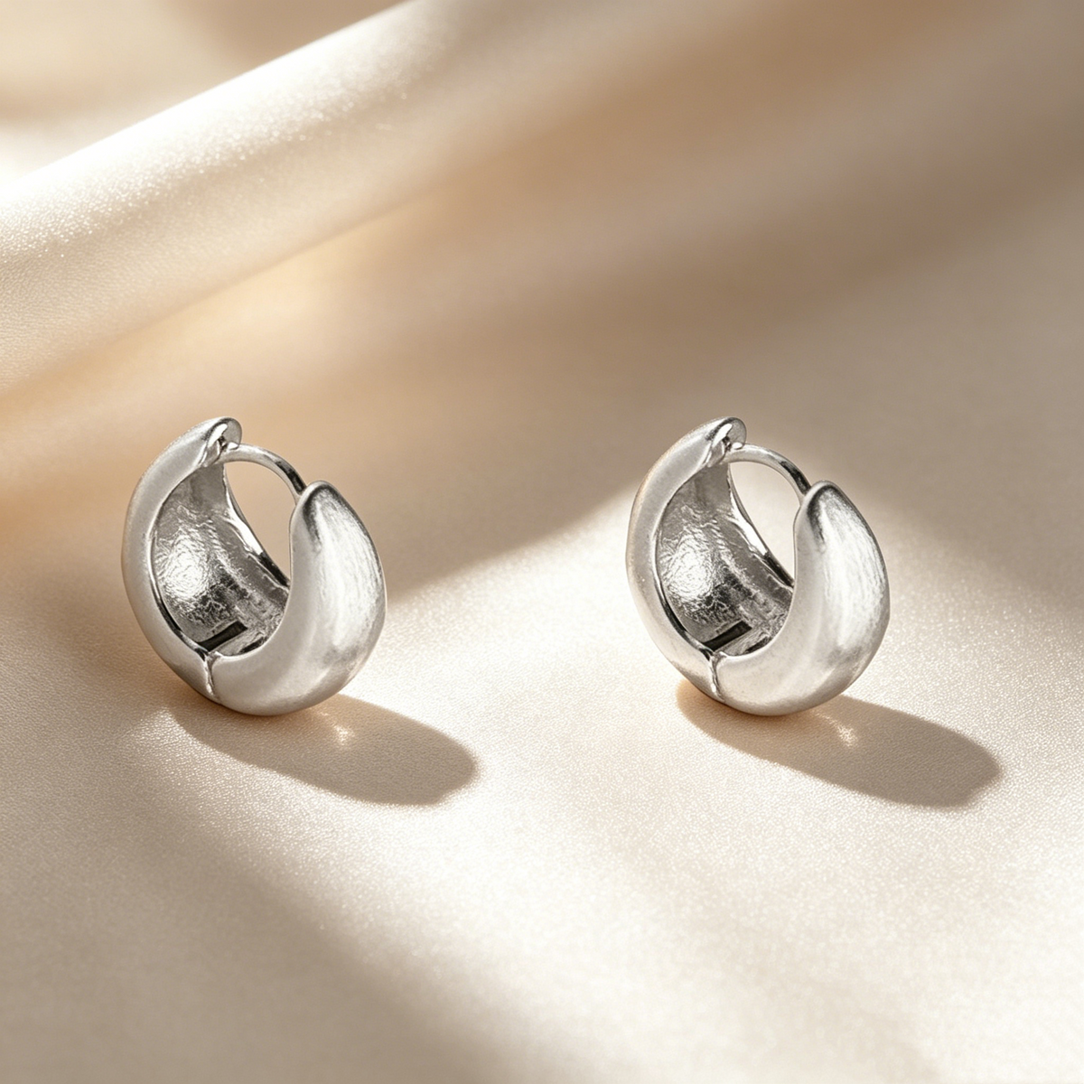 Matte Wide Hoop Earrings