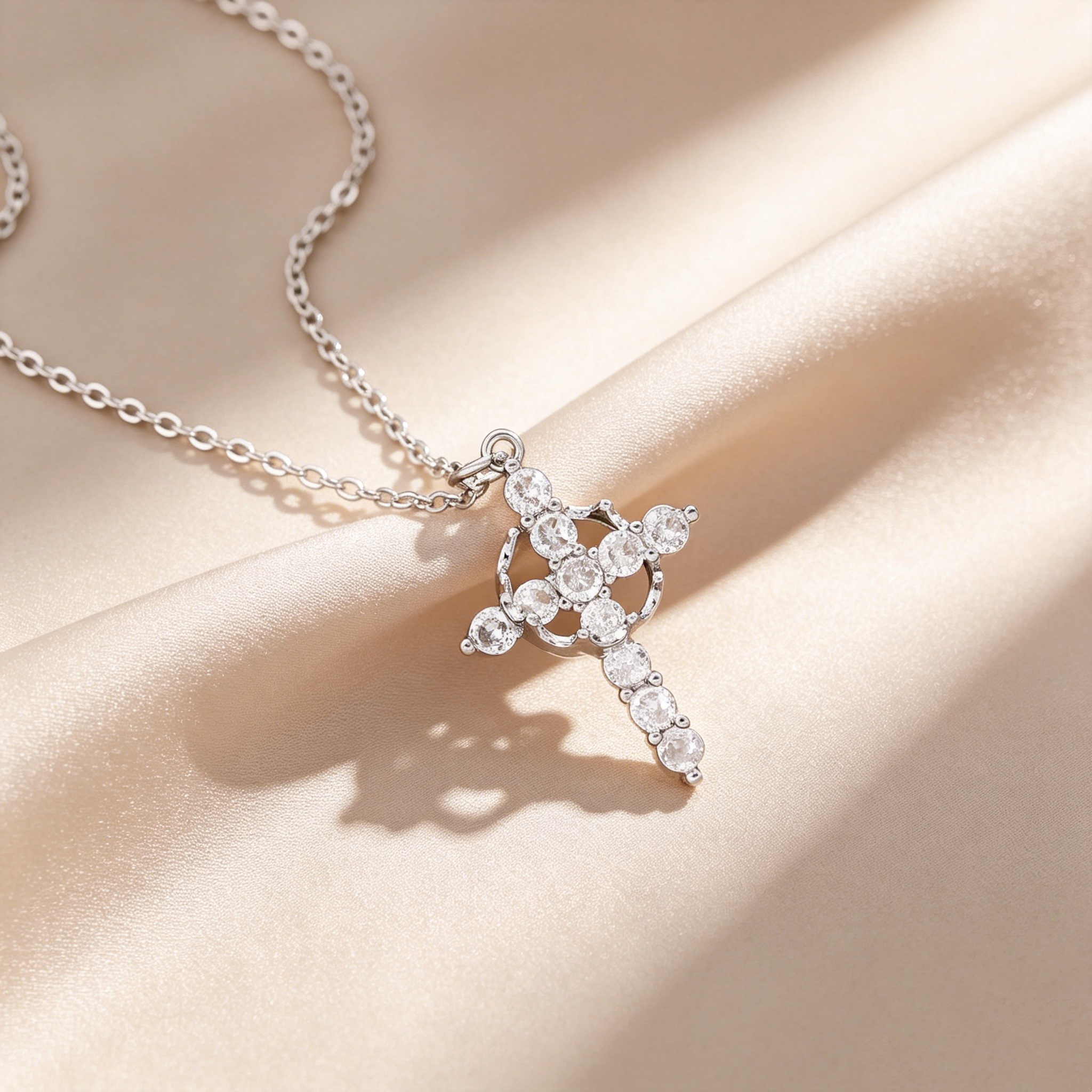 Pavé Cross Pendant Necklace