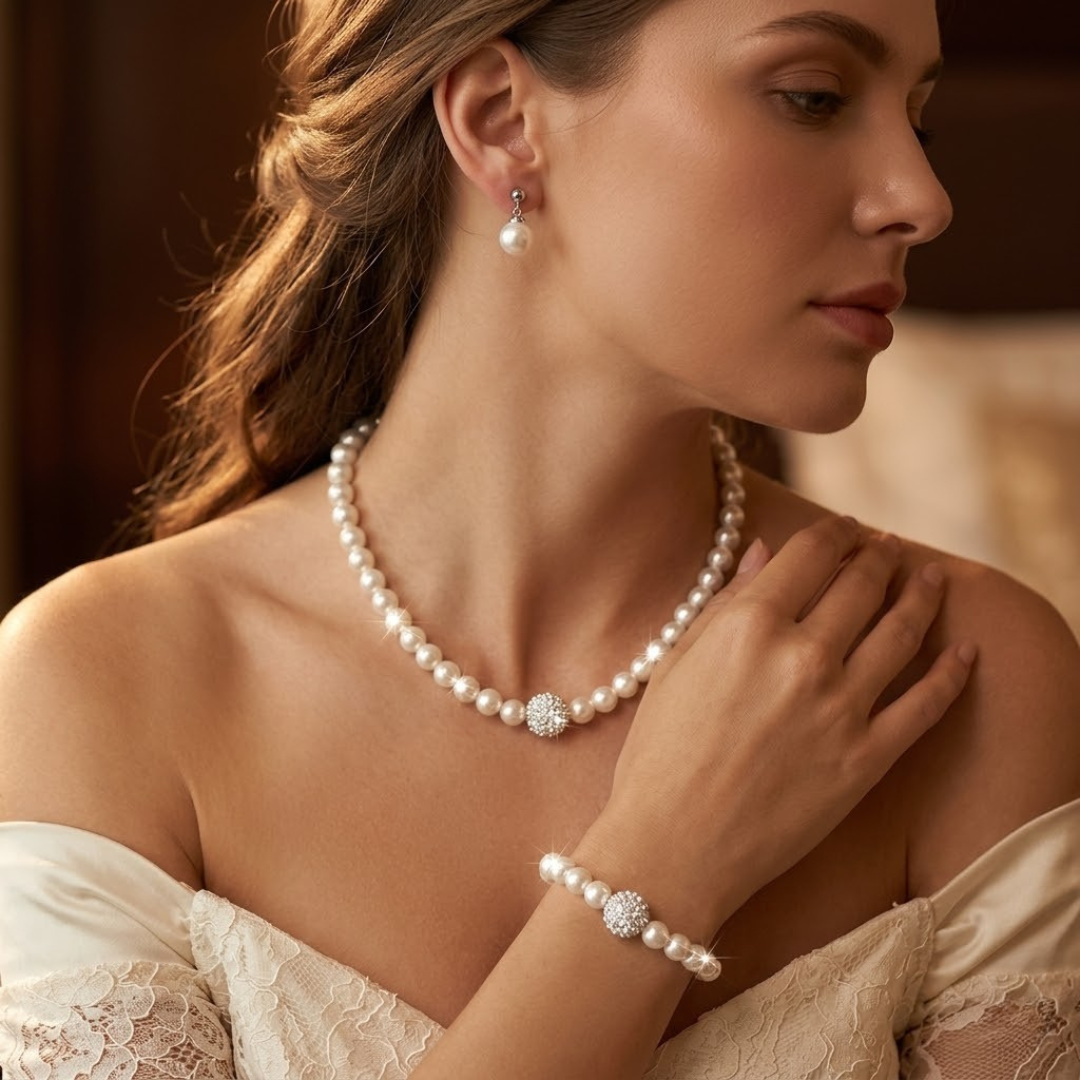 Pearl Beaded Jewelry Set