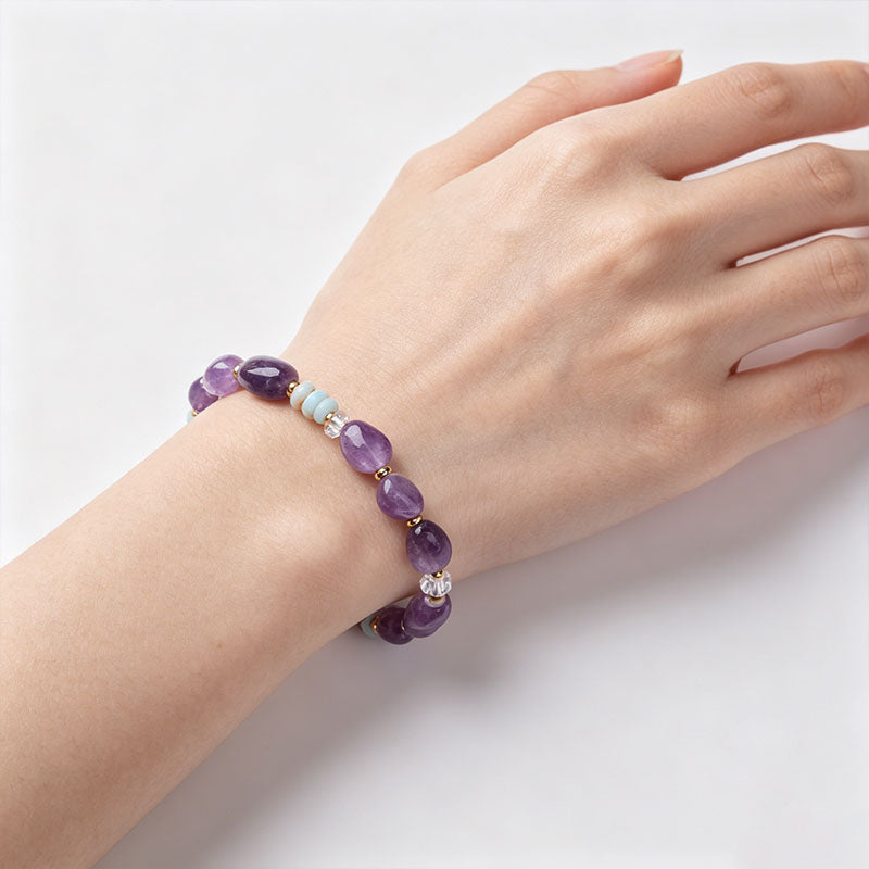 Natural Irregular Amethyst Bracelet