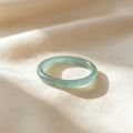 Natural Green Jade Minimal Band Ring