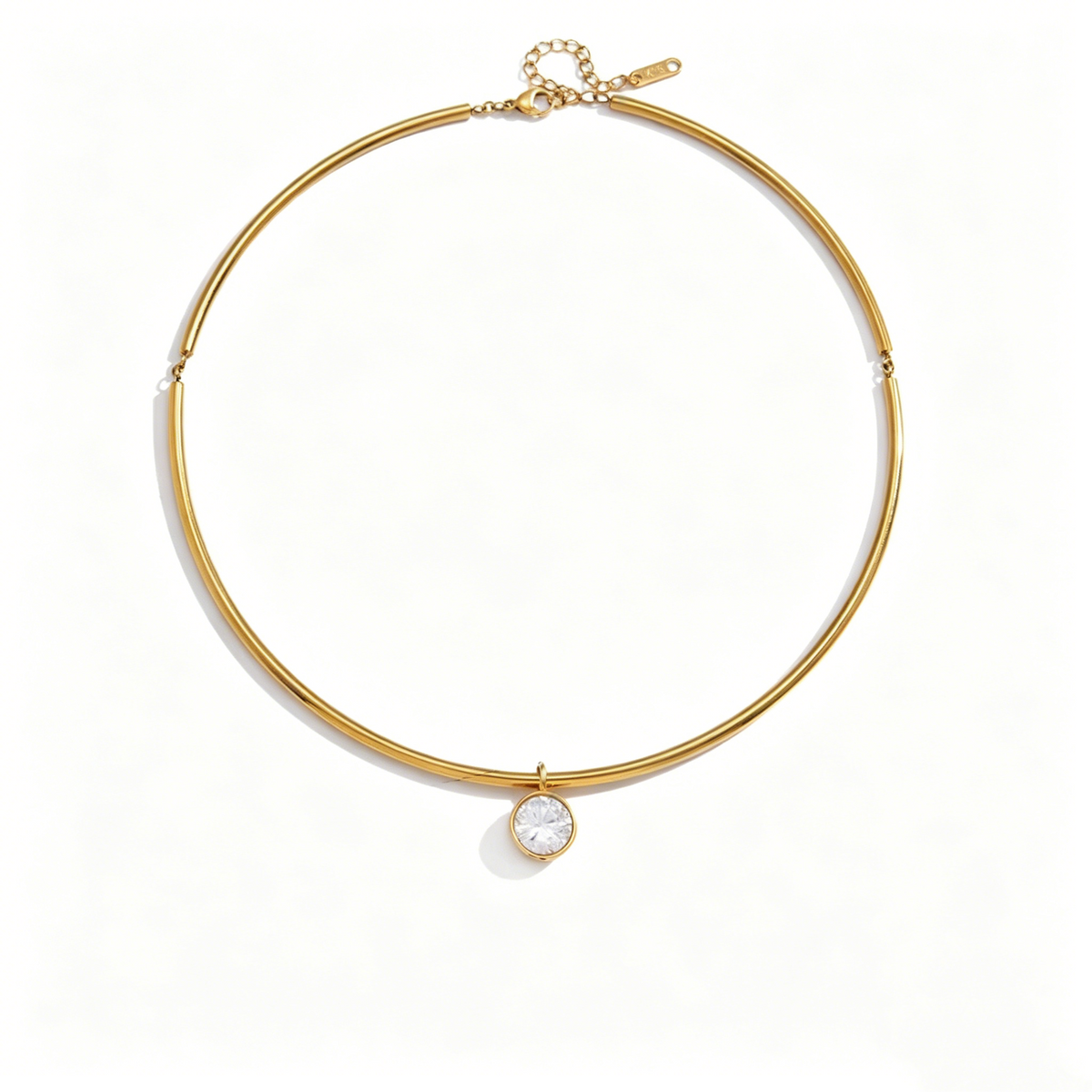 Full Moon Star Diamond Teardrop Necklace